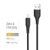 Дата кабель USB 2.0 AM to Lightning 1.0m 3A textured PVC black ColorWay (CW-CBUL094-BK)