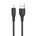 Дата кабель USB 2.0 AM to Lightning 1.0m 3A textured PVC black ColorWay (CW-CBUL094-BK)