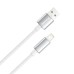 Дата кабель USB 2.0 AM to Lightning 1.0m 3A zinc alloy braided white ColorWay (CW-CBUL098-WT)