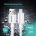 Дата кабель USB 2.0 AM to Lightning 1.0m 3A zinc alloy braided white ColorWay (CW-CBUL098-WT)