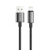 Дата кабель USB 2.0 AM to Lightning 1.0m 3A zinc alloy braided black ColorWay (CW-CBUL098-BK)