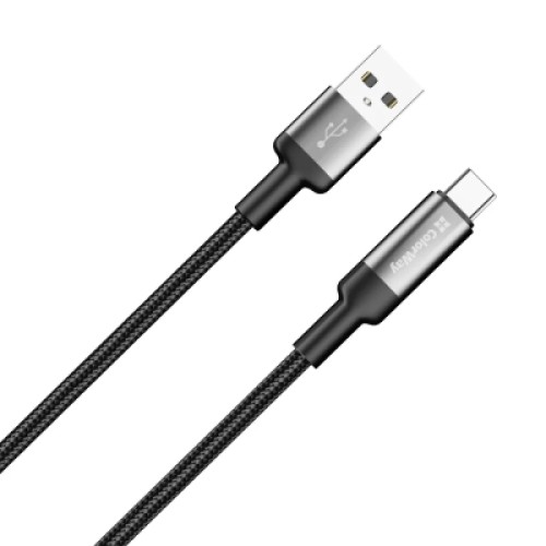 Дата кабель USB 2.0 AM to USB-C 2.0m 6A braided wire black ColorWay (CW-CBUC097-BK) Дата кабель USB 2.0 AM to USB-C 2.0m 6A braided wire black ColorWay (CW-CBUC097-BK)
