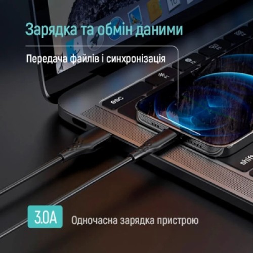 Дата кабель USB 2.0 AM to USB-C 1.0m 3A textured PVC black ColorWay (CW-CBUC094-BK) Дата кабель USB 2.0 AM to USB-C 1.0m 3A textured PVC black ColorWay (CW-CBUC094-BK)