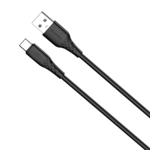 Дата кабель USB 2.0 AM to USB-C 1.0m 3A textured PVC black ColorWay (CW-CBUC094-BK)