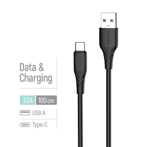 Дата кабель USB 2.0 AM to USB-C 1.0m 3A textured PVC black ColorWay (CW-CBUC094-BK) Дата кабель USB 2.0 AM to USB-C 1.0m 3A textured PVC black ColorWay (CW-CBUC094-BK)