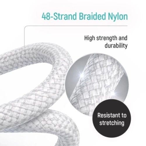 Дата кабель USB 2.0 AM to USB-C 2.0m 3A zinc alloy braided white ColorWay (CW-CBUC099-WT) Дата кабель USB 2.0 AM to USB-C 2.0m 3A zinc alloy braided white ColorWay (CW-CBUC099-WT)