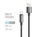 Дата кабель USB 2.0 AM to USB-C 2.0m 3A zinc alloy braided black ColorWay (CW-CBUC099-BK)