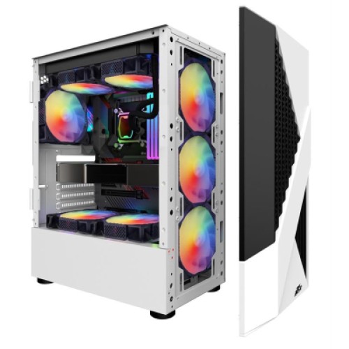 Корпус для ПК 1stPlayer F3-A-4F1-WH&PS-600FK