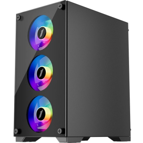 Корпус для ПК 1stPlayer X2-M-BK-4F1-PS-600FK-EU