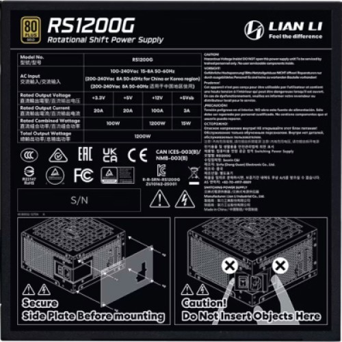 Блок питания Lian Li 1200W RS Gold (G9P.RS1200G.BH00.EU)