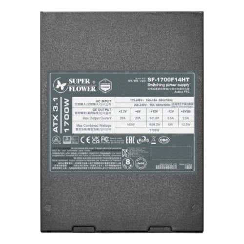 Блок питания Super Flower 1700W LEADEX TITANIUM (SF-1700F14HT) Блок питания Super Flower 1700W LEADEX TITANIUM (SF-1700F14HT)