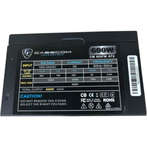 Корпус для ПК Casecom 600W (CM 600FM ATX) Корпус для ПК Casecom 600W (CM 600FM ATX)