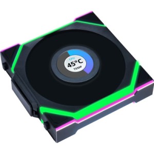 Кулер для корпуса Lian Li UNI Fan SL WIRELESS LCD 120-1, Black (G99.12SLLCD1W1B.00)
