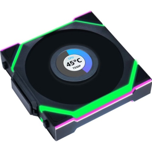 Кулер для корпуса Lian Li UNI Fan SL WIRELESS LCD 120-1, Black (G99.12SLLCD1W1B.00)