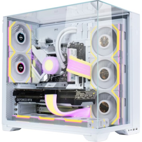 Кулер для корпуса Lian Li UNI Fan SL WIRELESS LCD 120-1, White (G99.12SLLCD1W1W.00)
