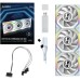 Кулер для корпуса Lian Li UNI Fan SL WIRELESS LCD 120-3, White (G99.12SLLCD1W3W.00)