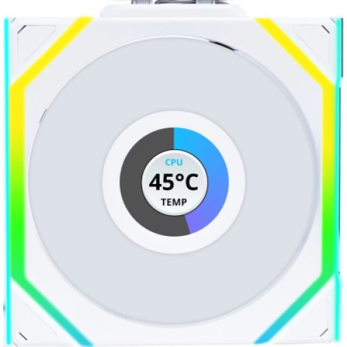 Кулер для корпуса Lian Li UNI Fan SL WIRELESS LCD 120-3, White (G99.12SLLCD1W3W.00)