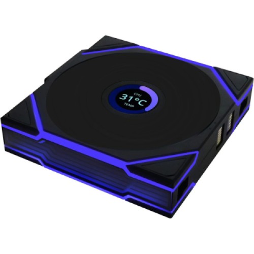 Кулер для корпуса Lian Li UNI Fan TL WIRELESS LCD 120-1, Black (G99.12TLLCD1W1B.00)