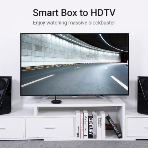 Кабель мультимедийный HDMI M to HDMI M 3.0m V2.0 4K60Hz 90° corner black Vention (AARBI)