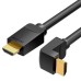 Кабель мультимедийный HDMI M to HDMI M 3.0m V2.0 4K60Hz 90° corner black Vention (AARBI)