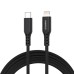 Дата кабель USB-C to Lightning 1.8m MFi PD20W braided black Choetech (XCL-1021-BK)