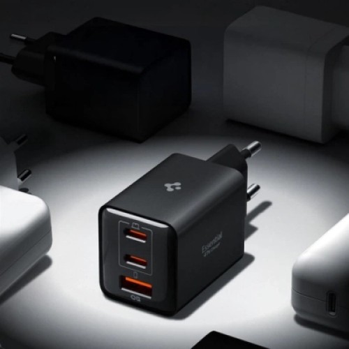 Зарядное устройство Spigen 2xUSB-C PD + 1xUSB 47W black (ACH09465)
