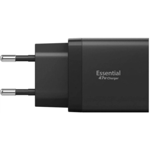 Зарядное устройство Spigen 2xUSB-C PD 47W black (ACH09457)