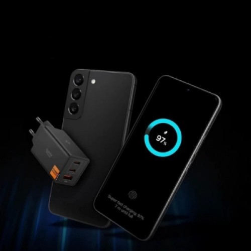 Зарядное устройство Spigen 2xUSB-C PD + 1xUSB 67W black (ACH09458)