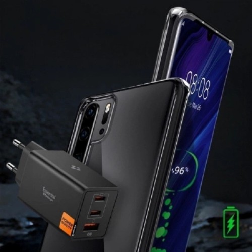 Зарядное устройство Spigen 2xUSB-C PD + 1xUSB 67W black (ACH09458)