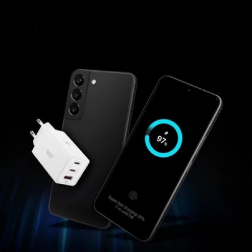 Зарядное устройство Spigen 2xUSB-C PD + 1xUSB 67W white (ACH08710)