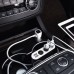 Зарядное устройство HOCO 2xUSB 10.5W + 3x car socket silver (6957531050896)