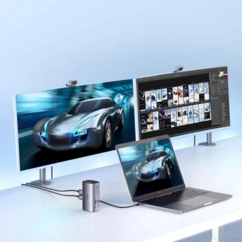 Порт-репликатор Ugreen USB-C Multifunctional Docking Station 12in1 USB HDMI DP RJ45 AUX SD TF (90325)