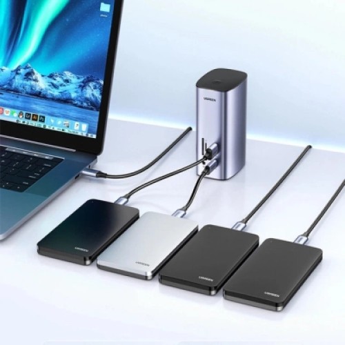 Порт-репликатор Ugreen USB-C Multifunctional Docking Station 12in1 USB HDMI DP RJ45 AUX SD TF (90325)