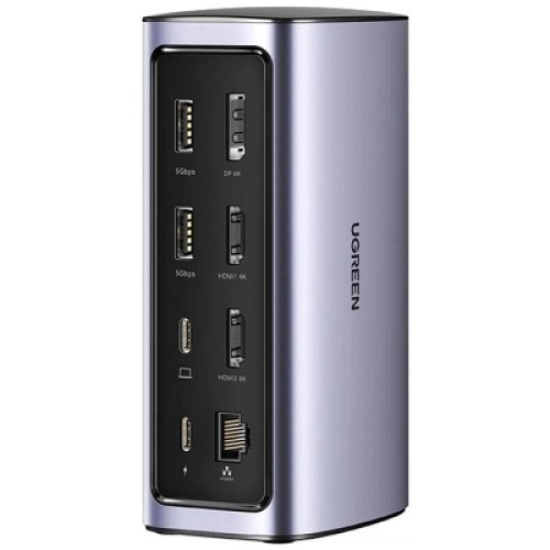 Порт-репликатор Ugreen USB-C Multifunctional Docking Station 12in1 USB HDMI DP RJ45 AUX SD TF (90325)