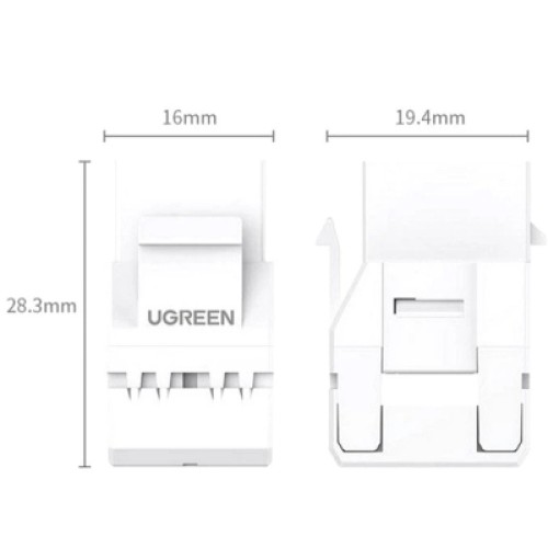 Модуль Keystone RJ45 UTP cat.6 NW186 Unshielded Module 180° White Ugreen (30844)
