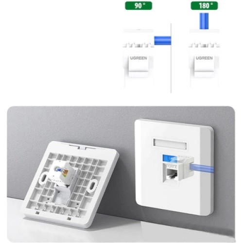 Модуль Keystone RJ45 UTP cat.6 NW186 Unshielded Module 180° White Ugreen (30844)