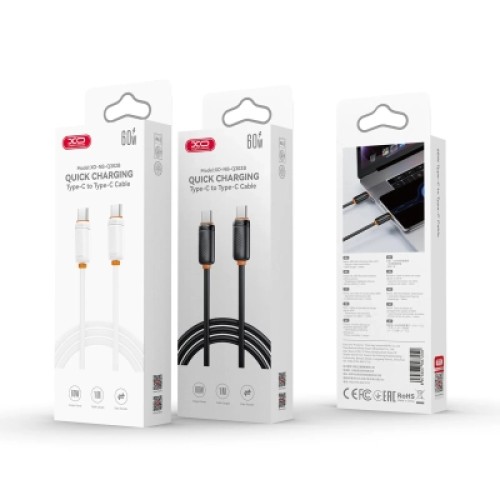 Дата кабель USB-C to USB-C 1.0m 60w white XO (NB-Q302B-CC.white) Дата кабель USB-C to USB-C 1.0m 60w white XO (NB-Q302B-CC.white)