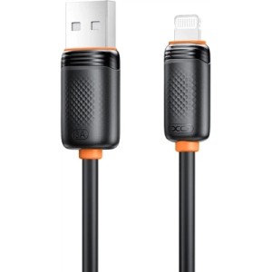 Дата кабель USB 2.0 AM to Lightning 1.0m 3A black XO (NB302-AI.black)