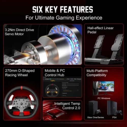 Руль PXN V10 Ultra Bundle for PS4/XBOX/Xbox Series X|S/PC (PXN-V10 Ultra EU) Руль PXN V10 Ultra Bundle for PS4/XBOX/Xbox Series X|S/PC (PXN-V10 Ultra EU)