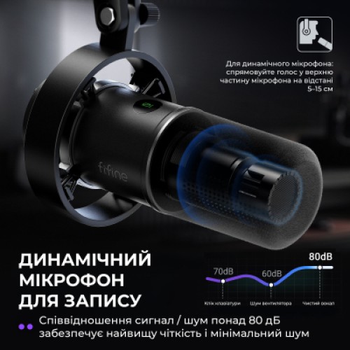 Микрофон Fifine K688CT USB/XLR Black (K688CT)