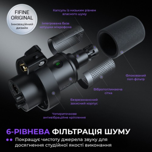 Микрофон Fifine K688CT USB/XLR Black (K688CT)