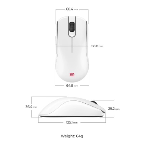 Мышка Zowie FK2DW Wireless White (9H.N4MBE.A3E)