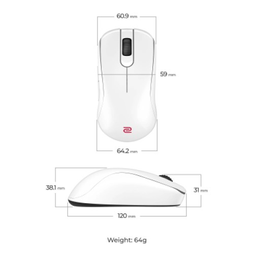 Мышка Zowie S2DW Wireless White (9H.N4NBE.A3E)