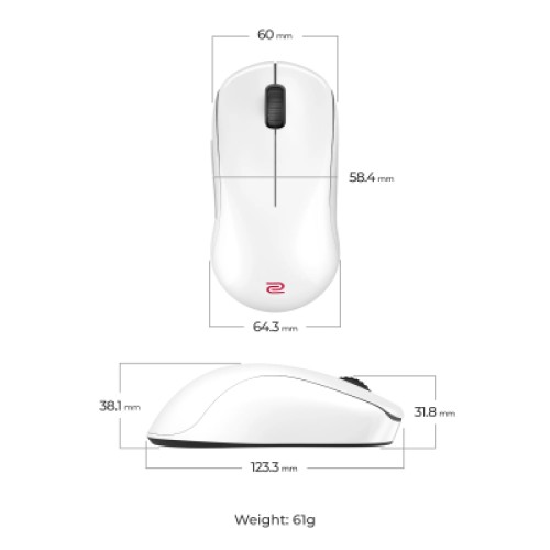 Мышка Zowie U2DW Wireless White (9H.N4PBE.A3E)