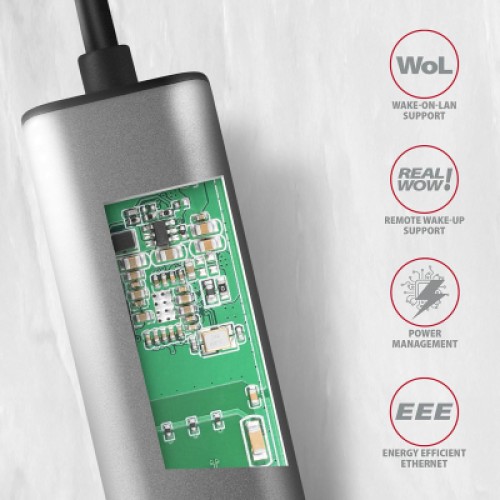 Переходник USB-C to RJ45 Ethernet 2500Mbps gray AXAGON (ADE-25RC)