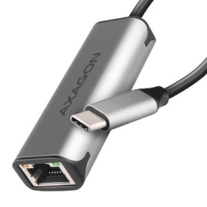Переходник USB-C to RJ45 Ethernet 2500Mbps gray AXAGON (ADE-25RC)