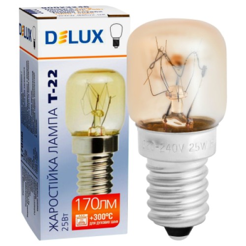 Лампочка Delux T20 жаростійка для духовок (90023246) Лампочка Delux T20 жаростійка для духовок (90023246)