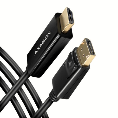 Кабель мультимедийный HDMI M to DisplayPort M 1.8m 4K30Hz black AXAGON (RVD-HI14C2)