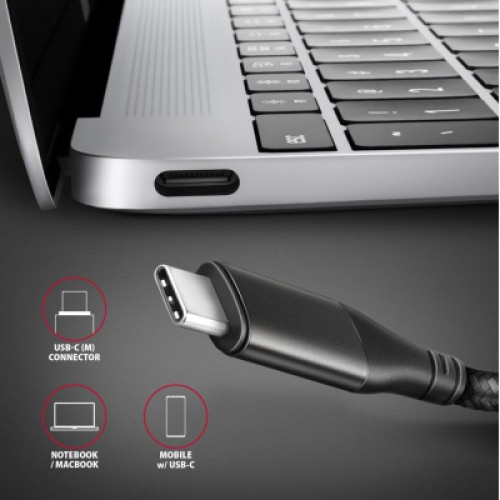 Кабель мультимедийный USB-C to HDMI M 1.8m black AXAGON (RVC-HI2MC)