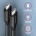 Дата кабель USB-C to USB-C 1.0m v3.2 Gen 1 PD 60W 3A black AXAGON (BUCM3-CM10AB) Дата кабель USB-C to USB-C 1.0m v3.2 Gen 1 PD 60W 3A black AXAGON (BUCM3-CM10AB)